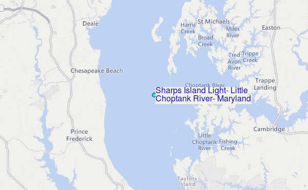 Sharps Island Light, Little Choptank River, Maryland Tide Station Location Map