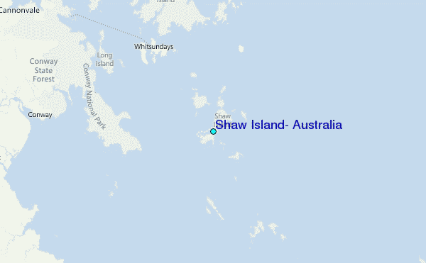 Shaw Island, Australia Tide Station Location Map