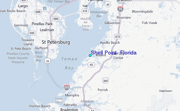 Shell Point, Florida Tide Station Location Map