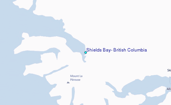 Shields Bay, British Columbia Tide Station Location Map