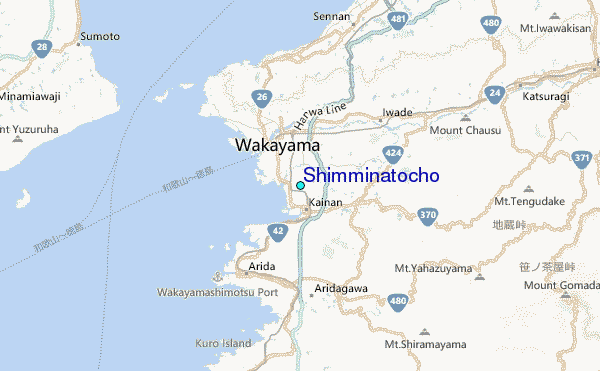 Shimminatocho Tide Station Location Map