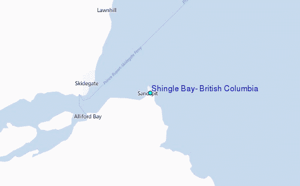 Shingle Bay, British Columbia Tide Station Location Map
