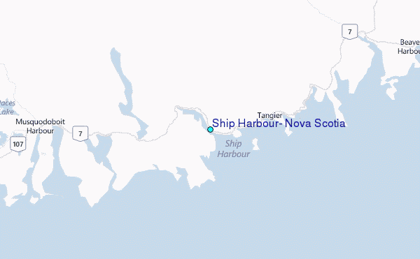 Ship Harbour, Nova Scotia Tide Station Location Map