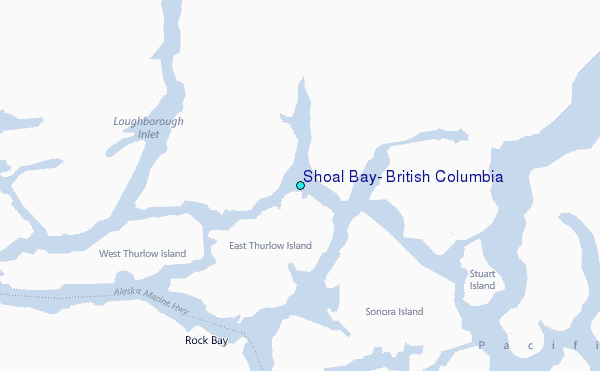Shoal Bay, British Columbia Tide Station Location Map