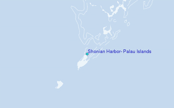 Shonian Harbor, Palau Islands Tide Station Location Map