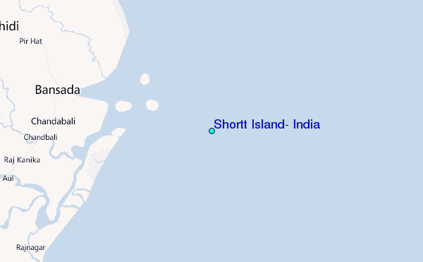 Shortt Island, India Tide Station Location Map