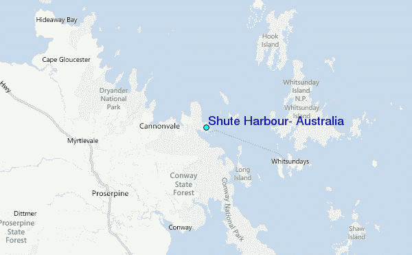Shute Harbour, Australia Tide Station Location Map