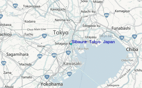 Sibaura, Tokyo, Japan Tide Station Location Map