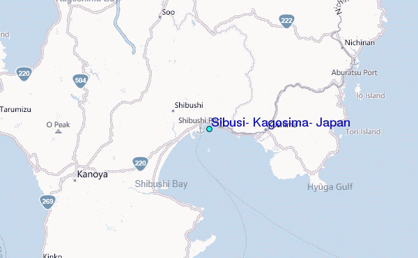Sibusi, Kagosima, Japan Tide Station Location Map