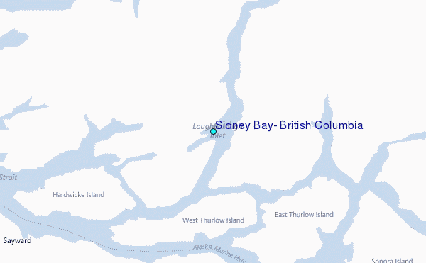 Sidney Bay, British Columbia Tide Station Location Map