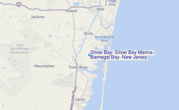 Silver Bay, Silver Bay Marina, Barnegat Bay, New Jersey Tide Station Location Map