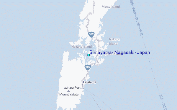 Simayama, Nagasaki, Japan Tide Station Location Map