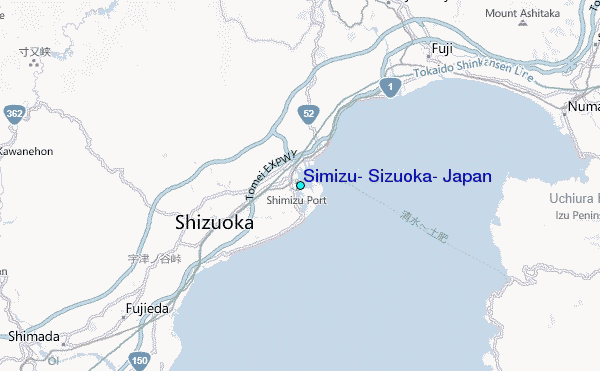 Simizu, Sizuoka, Japan Tide Station Location Map