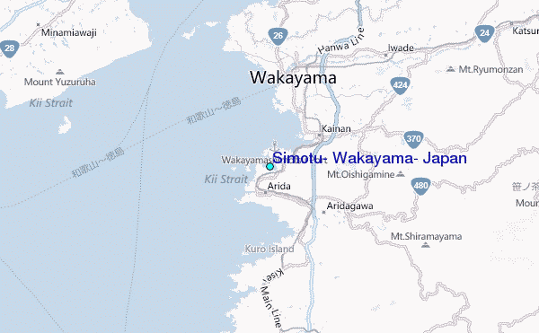 Simotu, Wakayama, Japan Tide Station Location Map
