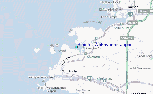 Simotu, Wakayama, Japan Tide Station Location Guide