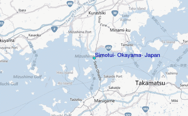Simotui, Okayama, Japan Tide Station Location Map