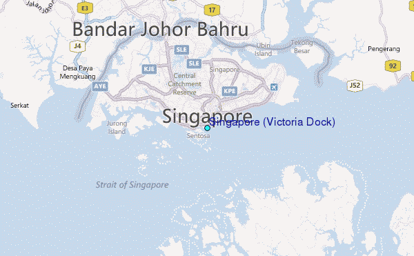 Singapore (Victoria Dock) Tide Station Location Map