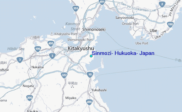 Sinmozi, Hukuoka, Japan Tide Station Location Map