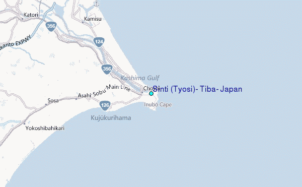 Sinti (Tyosi), Tiba, Japan Tide Station Location Map