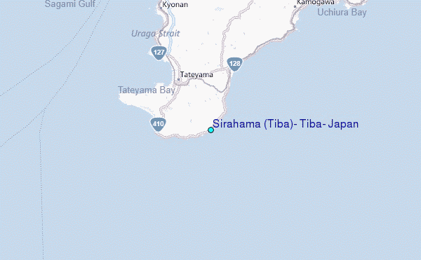Sirahama (Tiba), Tiba, Japan Tide Station Location Map