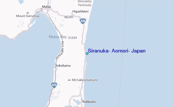 Siranuka, Aomori, Japan Tide Station Location Map