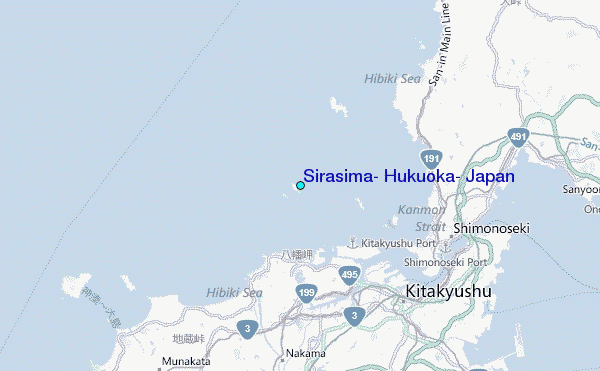Sirasima, Hukuoka, Japan Tide Station Location Map