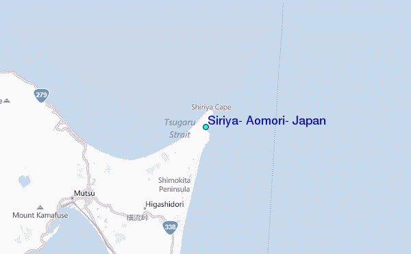 Siriya, Aomori, Japan Tide Station Location Map