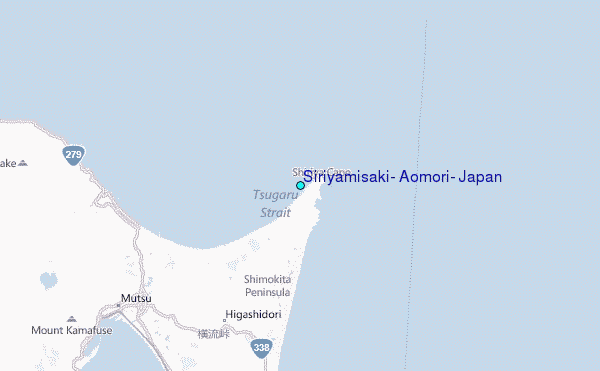 Siriyamisaki, Aomori, Japan Tide Station Location Map