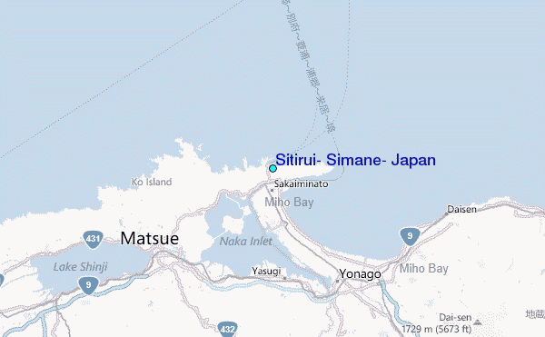 Sitirui, Simane, Japan Tide Station Location Map