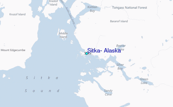 Sitka, Alaska Tide Station Location Map