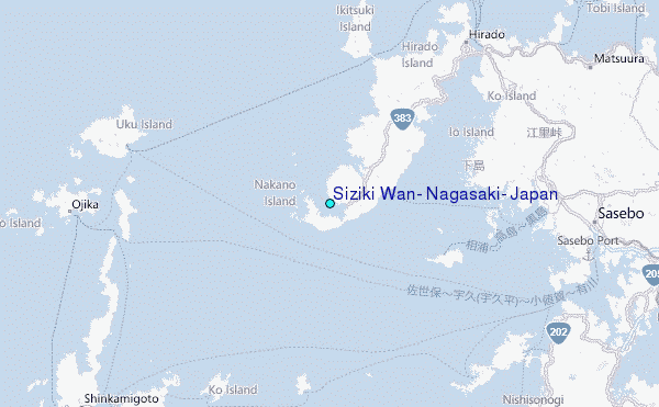 Siziki Wan, Nagasaki, Japan Tide Station Location Map