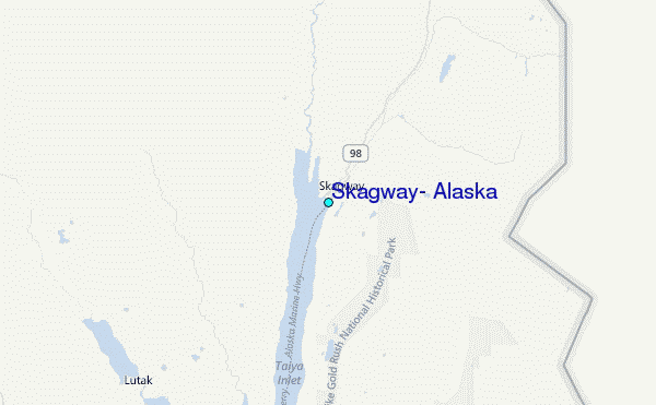 Skagway, Alaska Tide Station Location Map