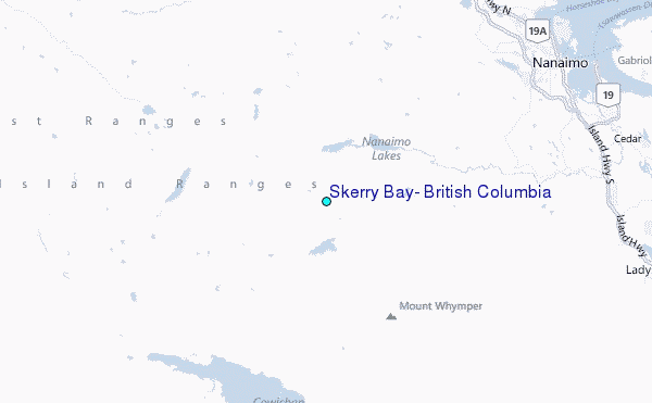 Skerry Bay, British Columbia Tide Station Location Map
