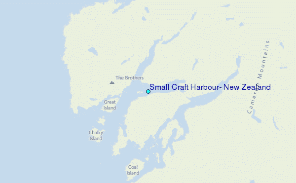 Small Craft Harbour, New Zealand Tide Station Location Map
