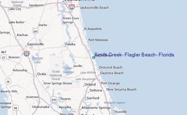 Smith Creek Flagler Beach Florida Tide Station Location 