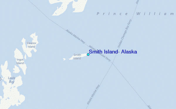 Smith Island, Alaska Tide Station Location Map