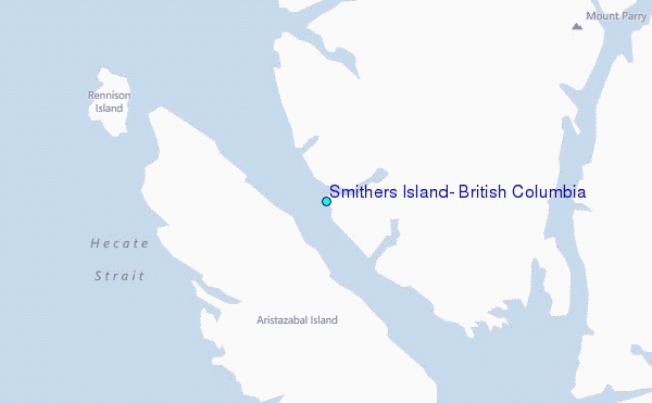 Smithers Island, British Columbia Tide Station Location Map