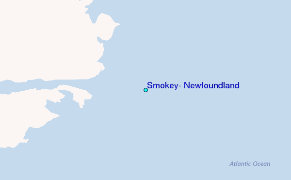 Smokey, Newfoundland Tide Station Location Map