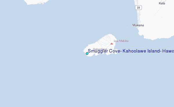 Smuggler Cove, Kahoolawe Island, Hawaii Tide Station Location Map