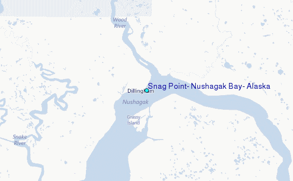 Snag Point, Nushagak Bay, Alaska Tide Station Location Map