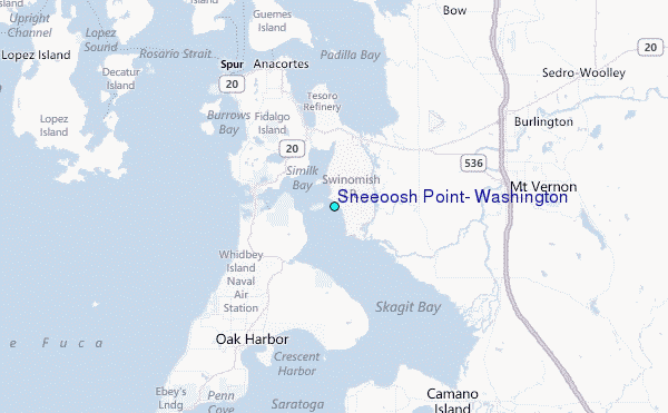 Sneeoosh Point, Washington Tide Station Location Map