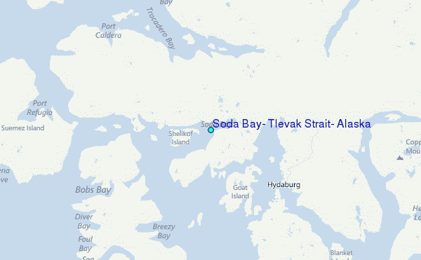 Soda Bay, Tlevak Strait, Alaska Tide Station Location Map