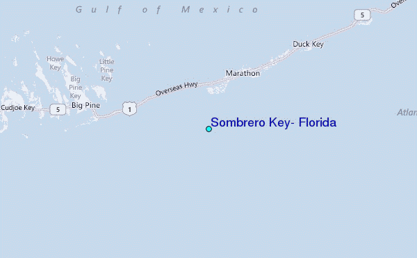Sombrero Key, Florida Tide Station Location Map