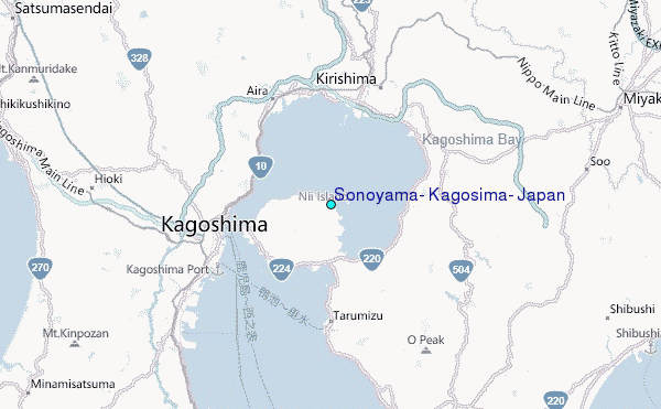 Sonoyama, Kagosima, Japan Tide Station Location Map