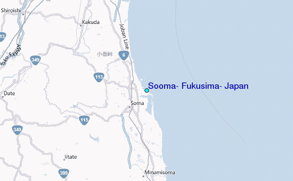 Sooma, Fukusima, Japan Tide Station Location Map