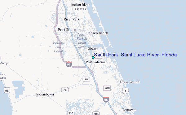 South Fork, Saint Lucie River, Florida Tide Station Location Map