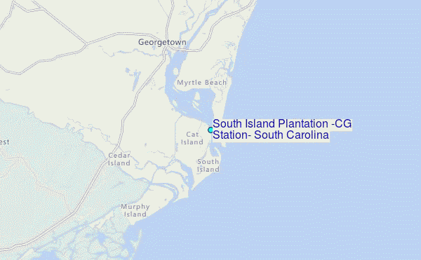 South Island Plantation (CG Station), South Carolina Tide Station Location Map