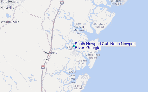 South Newport Cut, North Newport River, Georgia Tide Station Location Map