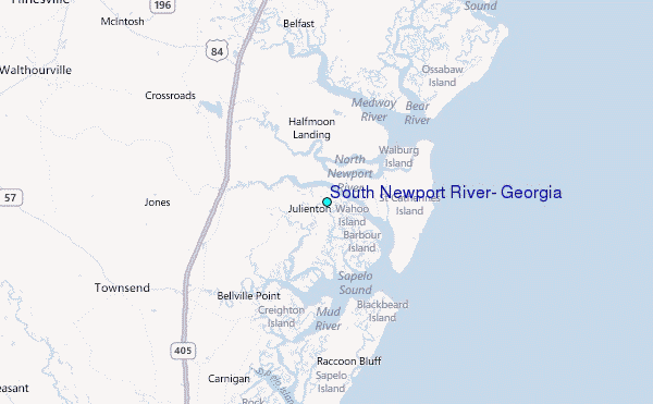 South Newport River, Georgia Tide Station Location Map