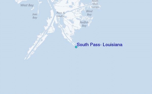 South Pass, Louisiana Tide Station Location Map